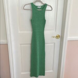 Emory Park Green Sleeveless Knit Midi Dress